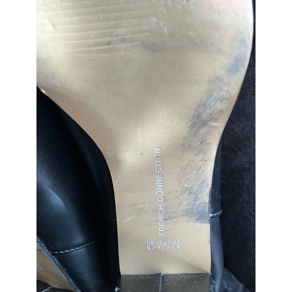French Connection Penny Pull On Chelsea Boot in Black Vegan Leather Size US 9 - Picture 11 of 13